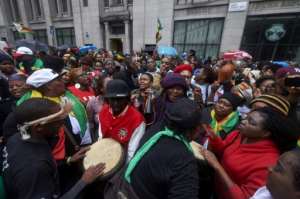 There were even anti-Mugabe protests in London