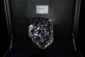 This picture taken on January 21, 2020, shows the world's second- biggest rough diamond named