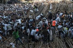 This year's celebration were marred by an accident in which at least 10 people died. By EDUARDO SOTERAS (AFP/File)