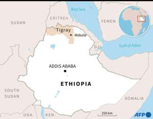 Tigray and the regional capital Mekele. By Aude GENET (AFP)