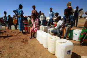 Toilets have been put in place across the camp and UN children's agency UNICEF has installed water tanks. By ASHRAF SHAZLY (AFP)