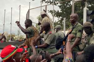 Troops were cheered by crowds as they arrived at Independence Square in Bamako. By MALIK KONATE (AFP)