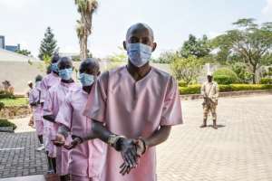 Twenty co-defendents were brought to court. By Simon WOHLFAHRT (AFP)