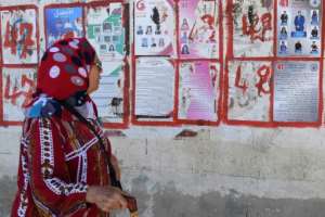 Tunisian voters will decide Sunday whether Karoui or rival Saied will become their next president. By FETHI BELAID (AFP)