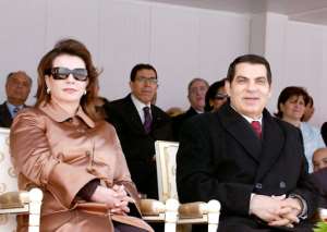 Tunisia's autocratic president Zine El-Abidine Ben Ali, pictured here with his wife Leila, fled amid the mass protests to Saudi Arabia, where he later died. By - (Tunisian Presidency/AFP/File)