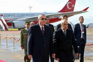 Turkish President Recep Tayyip Erdogan backs Libya's UN-recognised government against strongman Khalifa Haftar who is supported by Egypt, Russia and the United Arab Emirates. By Murat KULA (TURKISH PRESIDENTIAL PRESS SERVICE/AFP)