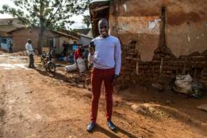 Ugandan entrepreneur Moris Atwine, 25, helped to develop a mobile app to aid in the diagnosis of malaria, a worldwide killer, without the need for a blood sample.  By Sumy Sadurni (AFP)