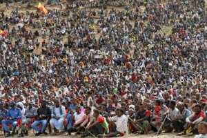Um Raquba is one of a string of camps along Sudan's eastern border that now accomodate some of the more than 60,000 Ethiopian refugees who entered the country after the outbreak of recent fighting in Tigray. By Hussein Ery (AFP)