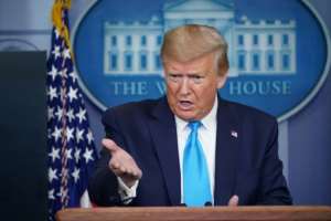 US President Donald Trump threatened to cut off funding for the World Health Organization, accusing it of bias towards China. By Mandel NGAN (AFP)