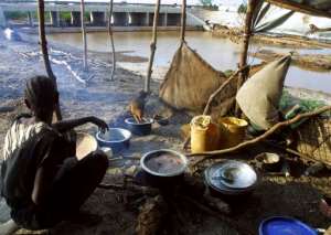 Water-borne diseases are a major problem for food safety in poorer countries -- natural disasters in particular are often a trigger for cholera. By TONY KARUMBA (AFP)