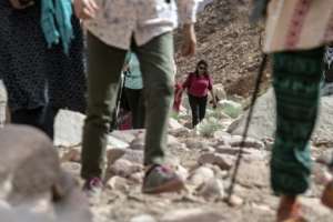 Women from eight Bedouin tribes are working as tour guides for the Sinai Trail. By Khaled DESOUKI (AFP)