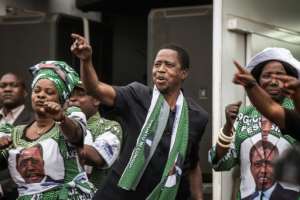 Zambian President Edward Lungu is seeking a contested second term in August.  By Gianluigi Guercia (AFP / File)