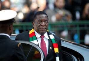 Zimbabwe President Emmerson Mnangagwa campaigned in last year's elections vowing to revive Zimbabwe's sickly economy. By SIPHIWE SIBEKO (POOL/AFP/File)