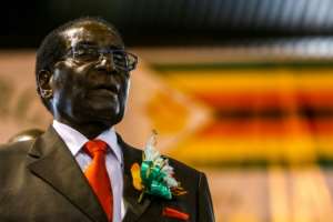 Zimbabwe President Robert Mugabe, the former political prisoner turned guerrilla leader, swept to power in 1980.  By JEKESAI NJIKIZANA (AFP/File)