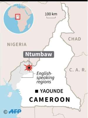 A map locating the village of Ntumbo, also known as Ntumbaw, where the massacre took place. By Jonathan WALTER (AFP/File)