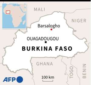 A map of Burkina Faso showing Barsalogho. By (AFP)