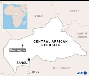 A map of Central African Republic locating the town of Bossangoa, seized by pro-government forces.. By (AFP)
