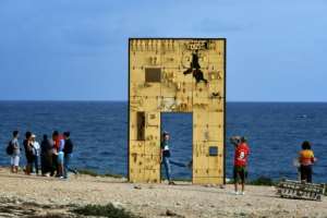 A memorial to the migrants who died has been erected in Lampedusa. By Alberto PIZZOLI (AFP)