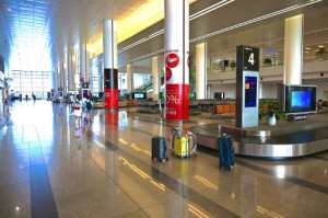 A nearly empty arrival hall of Noi Bai International Airport in Hanoi, as the number of travellers to Vietnam plummets amid fears over the coronavirus. By Mladen ANTONOV (AFP)