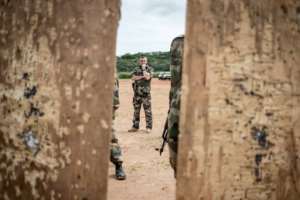 A French soldier participates in a European training mission in the Central African Republic in August 2019. By FLORENT VERGNES (AFP)