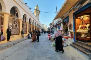 A shopping street in the old quarter of the capital Tripoli. By Mahmud TURKIA (AFP/File)