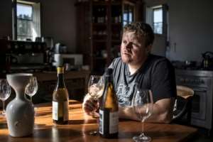 'A wine needs to be pure': Chris Alheit at his kitchen table. By MARCO LONGARI (AFP)