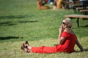 A woman at Cape Town's Met horse race, one of the richest horse races in Africa. By RODGER BOSCH (AFP/File)