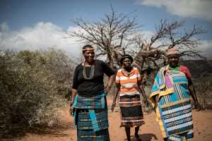 About 1,000 women in the village of Muswodi Dipeni, in the northern province of Limpopo, earn a living by harvesting the furry, hard-shelled baobab fruit pods. By MARCO LONGARI (AFP)