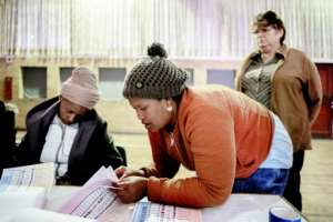 About 26.8 million people were registered to vote but only around 65.6 percent turned out. By LUCA SOLA (AFP)