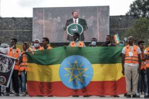 Abiy Ahmed, who won the Nobel Peace Prize in 2019, was sworn in for a new term in October. By EDUARDO SOTERAS (AFP/File)