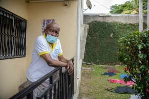 Adolphe Ndoum, 70, a former employee with the national railway Camrail, moved into the home a year and a half ago after an accident. By Daniel Beloumou Olomo (AFP)