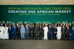 African leaders are meeting in Kigali for an African Union summit to set up what they say will be the world's largest free trade area.  By STR (AFP)