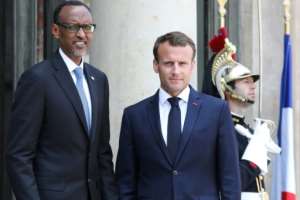 After talks with Macron, Kagame announced -- in English -- that his foreign minister would be seeking the leadership of the world's francophone community.  By ludovic MARIN (AFP/File)