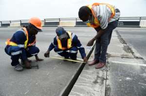 After long denying any safety problems with the bridge, officials announced urgent work to prevent its 'total collapse'. By PIUS UTOMI EKPEI (AFP)