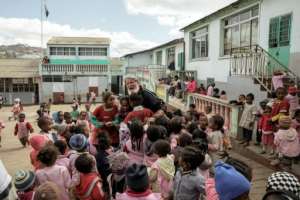 Akamasoa sustains 18 villages, among them around 10,000 children. All of them have education, thanks to 37 schools the association has built since its founding. By GIANLUIGI GUERCIA (AFP)