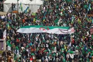 Algerians in a sixth successive Friday of mass protests against ailing President Abdelaziz Bouteflika in the capital Algiers. By - (AFP)