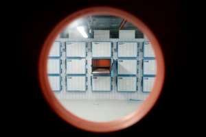 An unused building in Madrid will be used as temporary morgue. By D.SINOVA (COMUNIDAD DE MADRID/AFP)