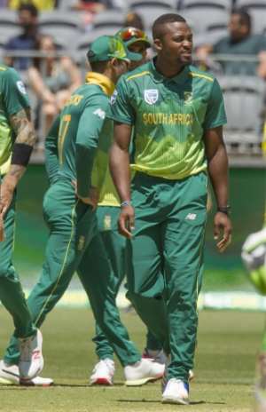 Andile Phehlukwayo the pick of the South African bowlers with 3-33 off six overs. By TONY ASHBY (AFP)