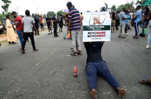 Anger over abuses by the police's notorious Special Anti-Robbery Squad (SARS) erupted into widespread demonstrations last week. By PIUS UTOMI EKPEI (AFP)