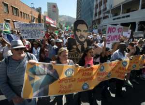 Anger over corruption sparked protests against Zuma in 2017. By RODGER BOSCH (AFP/File)