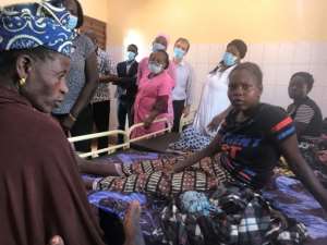 Asseta Rouamba (left) said the free health care for her daughter had been 'a huge relief'. By - (AFP)