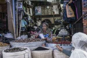 At the capital's open-air Mercato market, a smattering of shoppers bought meat and spices for holiday meals. By Amanuel Sileshi (AFP)