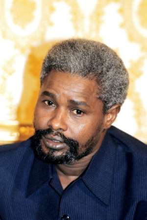 At his peak: Habre at a conference in Brazzaville in 1986. By DOMINIQUE FAGET (AFP/File)