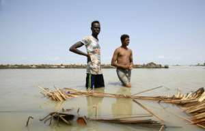 Authorities say the floods have damaged or destroyed around 35,000 homes. By ASHRAF SHAZLY (AFP)