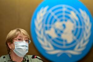 Bachelet voiced deep concern about a number of country situations. By Fabrice COFFRINI (AFP)