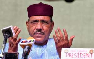 Bazoum, pictured at his party's headquarters after Tuesday's announcement of the election results. By Issouf SANOGO (AFP)