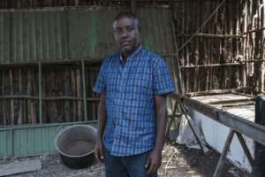 Berhanu Belay Teferra, pictured at his home in Alamata after being released as a prisoner of the Tigray People's Liberation Front. By EDUARDO SOTERAS (AFP)