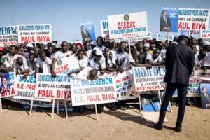 Biya's ruling Cameroon People's Democratic Movement (CPDM) has allegedly been handing out cash incentives ahead of Sunday's vote. By ALEXIS HUGUET (AFP)