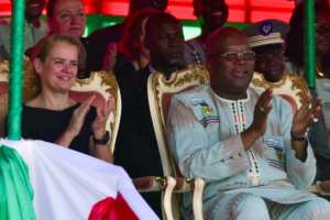 Burkina Faso's president Roch Marc Christian Kabore and Canadian Governor General Julie Payette opened the fair. By ISSOUF SANOGO (AFP)