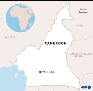 Map of Cameroon locating English-speaking regions and their capitals, Bamenda and Buea..  By Valentina BRESCHI (AFP)
